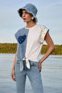 Frank Lyman Heart Crew Neck Pullover Style 266550