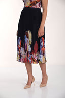 Frank Lyman Pleated Floral Midi Skirt Style 266552