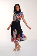 Frank Lyman Pleated Floral Midi Skirt Style 266552