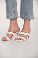 Frank Lyman Slim Fit Cropped Embellished Jeans Style 266558