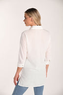 Frank Lyman Button Closure Jewel Embellished Top Style 266567