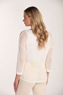 Frank Lyman Open Stitch Embellished Sweater Style 266571