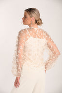 Frank Lyman Floral Embellished Top Style 268512