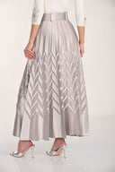 Frank Lyman Elegant Chevron Pleated Skirt Style 268519