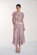 Frank Lyman A-line Midi Skirt & Top 2-Piece Set Style 268521