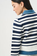Joseph Ribkoff Striped Cotton Knit Jacket Style 271901
