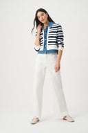 Joseph Ribkoff Striped Cotton Knit Jacket Style 271901