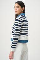 Joseph Ribkoff Striped Cotton Knit Jacket Style 271901