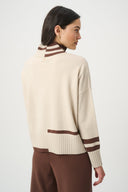 Joseph Ribkoff Striped Mock Neck Sweater Style 271902