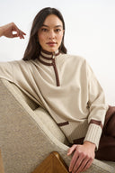 Joseph Ribkoff Striped Mock Neck Sweater Style 271902