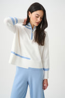 Joseph Ribkoff Striped Mock Neck Sweater Style 271902