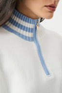 Joseph Ribkoff Striped Mock Neck Sweater Style 271902