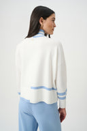 Joseph Ribkoff Striped Mock Neck Sweater Style 271902