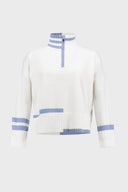 Joseph Ribkoff Striped Mock Neck Sweater Style 271902