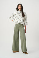 Joseph Ribkoff Abstract Stripe Mock Neck Sweater Style 271903