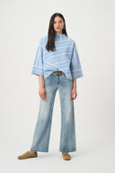 Joseph Ribkoff Abstract Stripe Mock Neck Sweater Style 271903