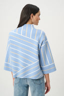 Joseph Ribkoff Abstract Stripe Mock Neck Sweater Style 271903