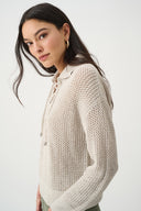 Joseph Ribkoff Sequin Polo Sweater Style 271904