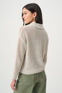 Joseph Ribkoff Sequin Polo Sweater Style 271904