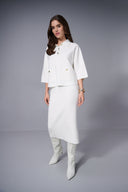 Joseph Ribkoff Boxy Pullover With Polo Collar Style 253962
