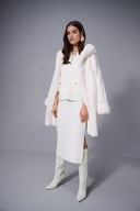 Joseph Ribkoff Faux Fur Reversible Hooded Coat Style 253926