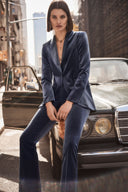 Joseph Ribkoff Nightfall Velvet Flared Pull-On Pants Style 234289