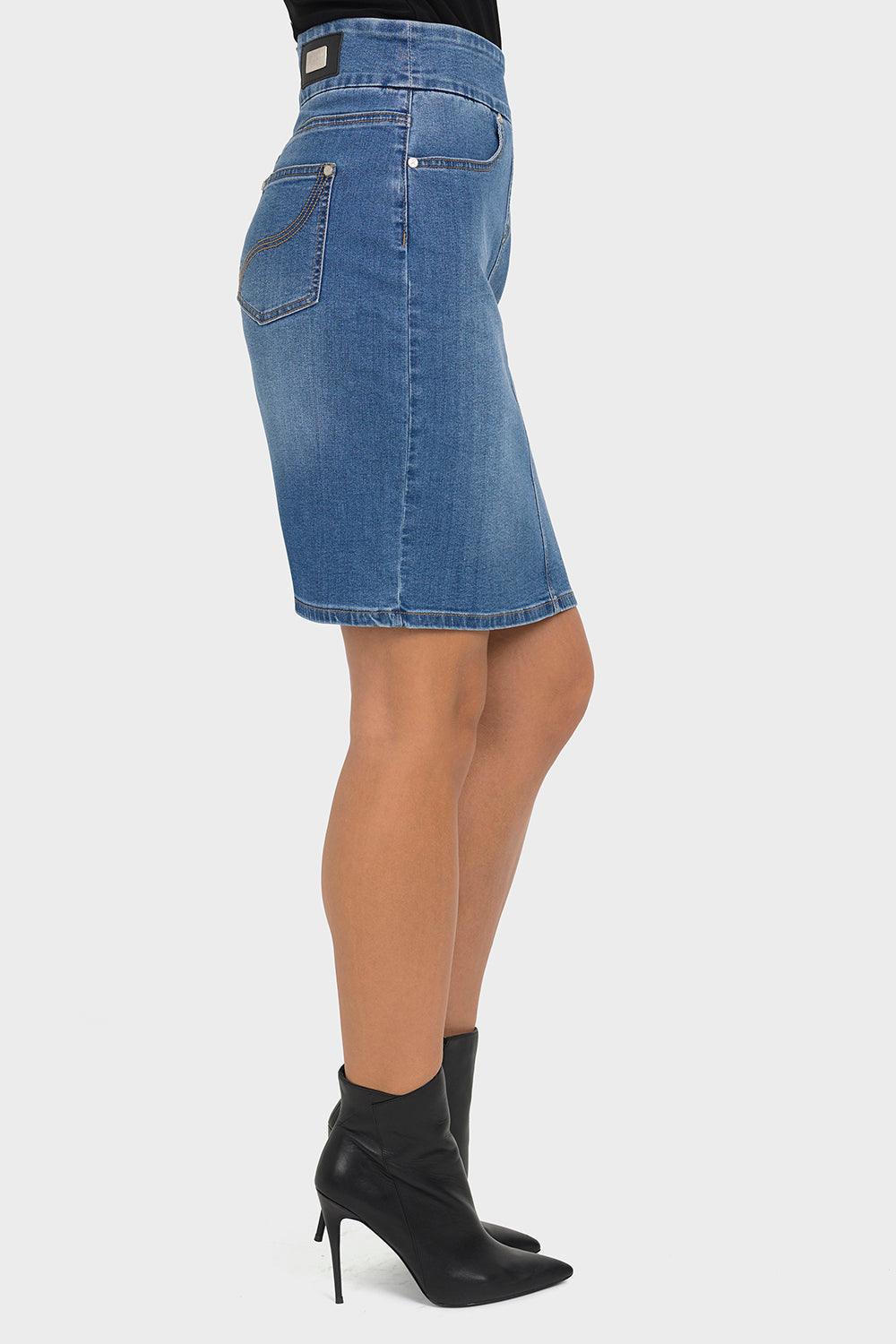 Joseph Ribkoff Blue Denim Skirt Style 193946