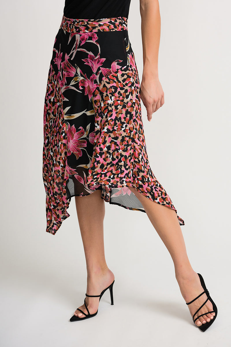 Joseph Ribkoff Black-Multi Skirt Style 202174