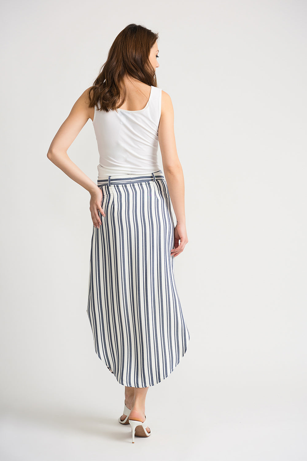 Joseph Ribkoff Off-White Blue Skirt Style 202396