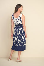 Joseph Ribkoff Midnight Blue-Vanilla Dress Style 212168