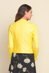 Joseph Ribkoff Lemon Zest Ring Accent Moto Jacket Style 212901