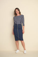 Joseph Ribkoff Indigo Denim Skirt Style 212925