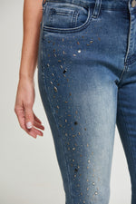 Joseph Ribkoff Denim Medium Blue Stone Wash Jeans Style 213918