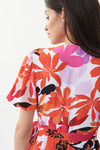 Joseph Ribkoff Vanilla-Multi Floral Wrap Dress Style 222109