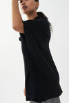 Joseph Ribkoff Black Cover Up with Faux Fur Detail Style 223969