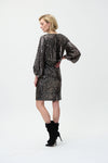 Joseph Ribkoff Black-Multi Sequin Dress Style 224057