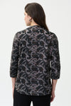 Joseph Ribkoff Black-Grey Jacquard Jacket Style 224139