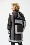 Joseph Ribkoff Black-Multi Woven Coat Style 224920