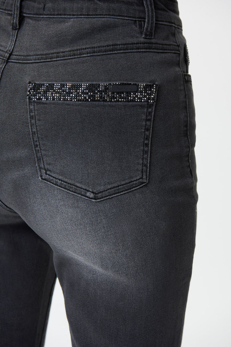 Joseph Ribkoff Charcoal Grey Denim Pants Style 224953