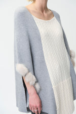 Joseph Ribkoff Grey-Winter White Cover-Up Style 224955