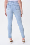 Joseph Ribkoff Light Blue-Multi Reversible Denim Pants Style 231933